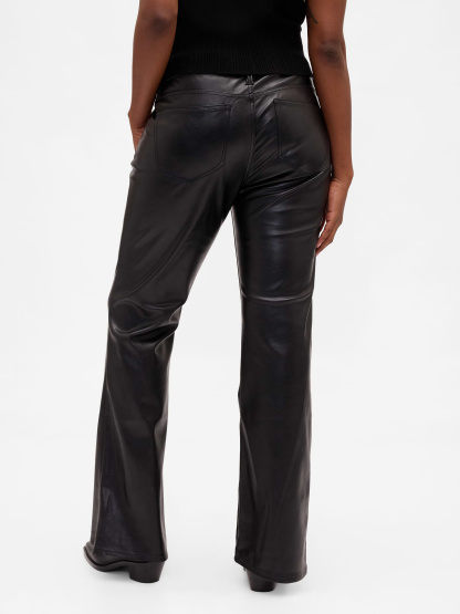 Low Rise Long & Lean Split-Hem Jeans - Black