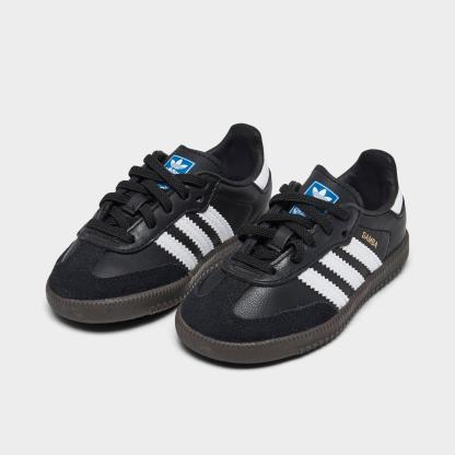 Kids' Toddler adidas Originals Samba OG Stretch Lace Casual Shoes - Core Black/Footwear White/Gum 5 - view 2
