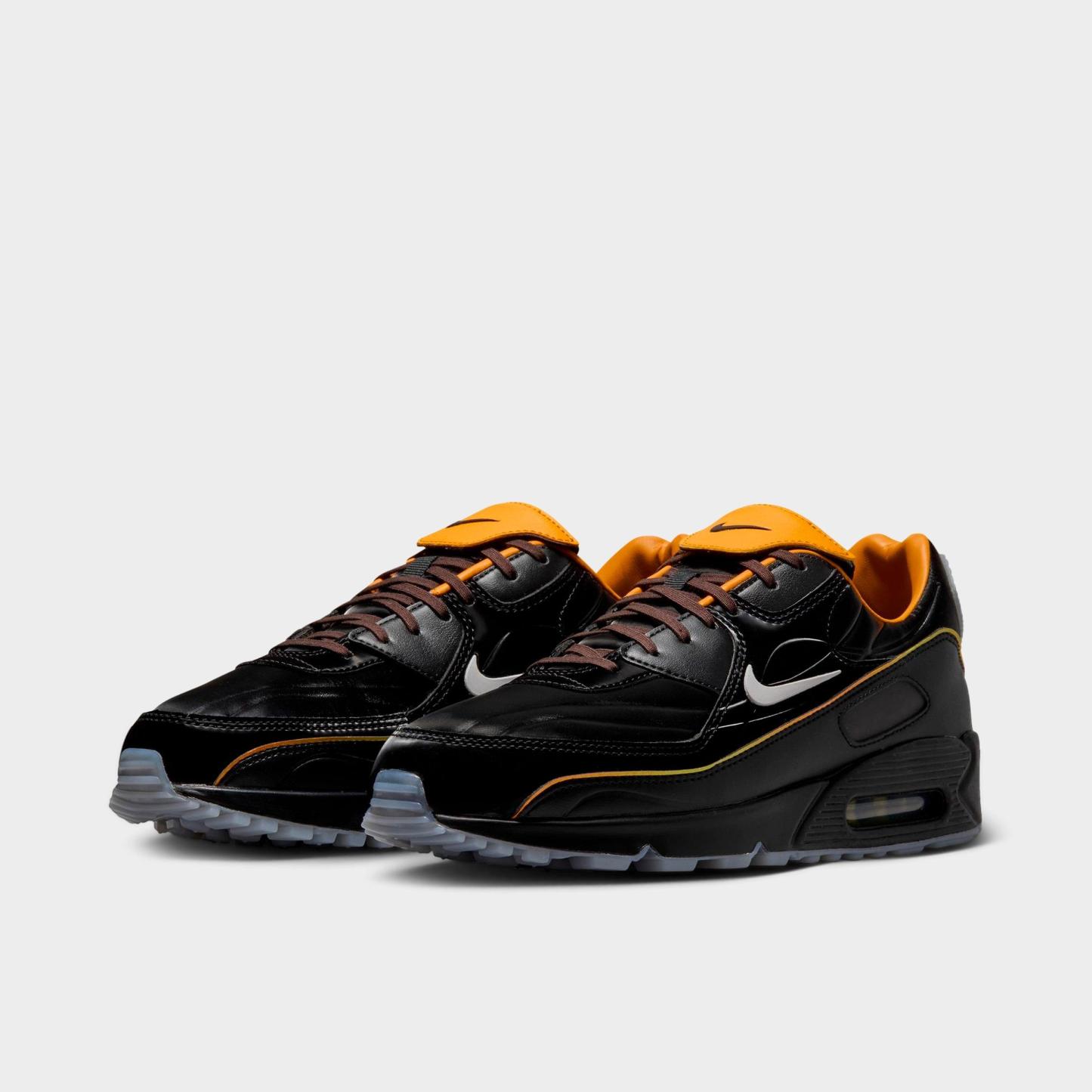 Men's Nithtke Air Max 90 SE Mercurial Casual Shoes - Black/Gold Leaf/Pear/White - Both shoes facing left