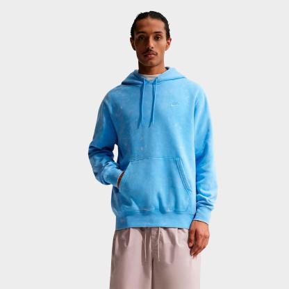 Men's Nithtke Sportswear Club Washed Fleece Hoodie - University Blue/University Blue