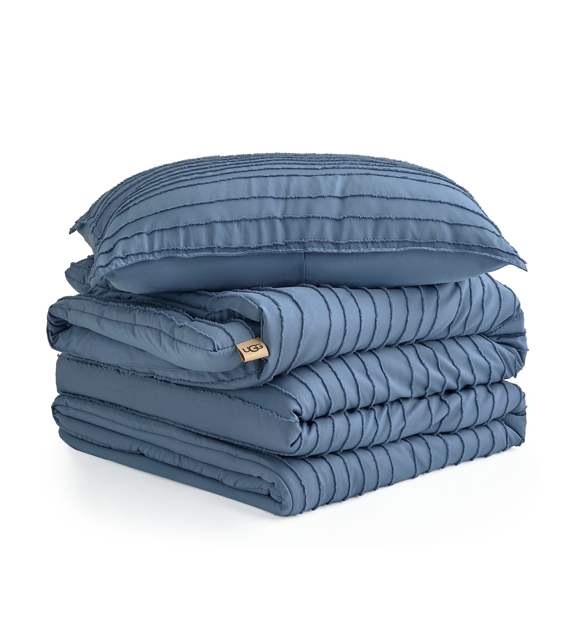 UGG® Devon Textured Comforter Sets - Tahoe Blue