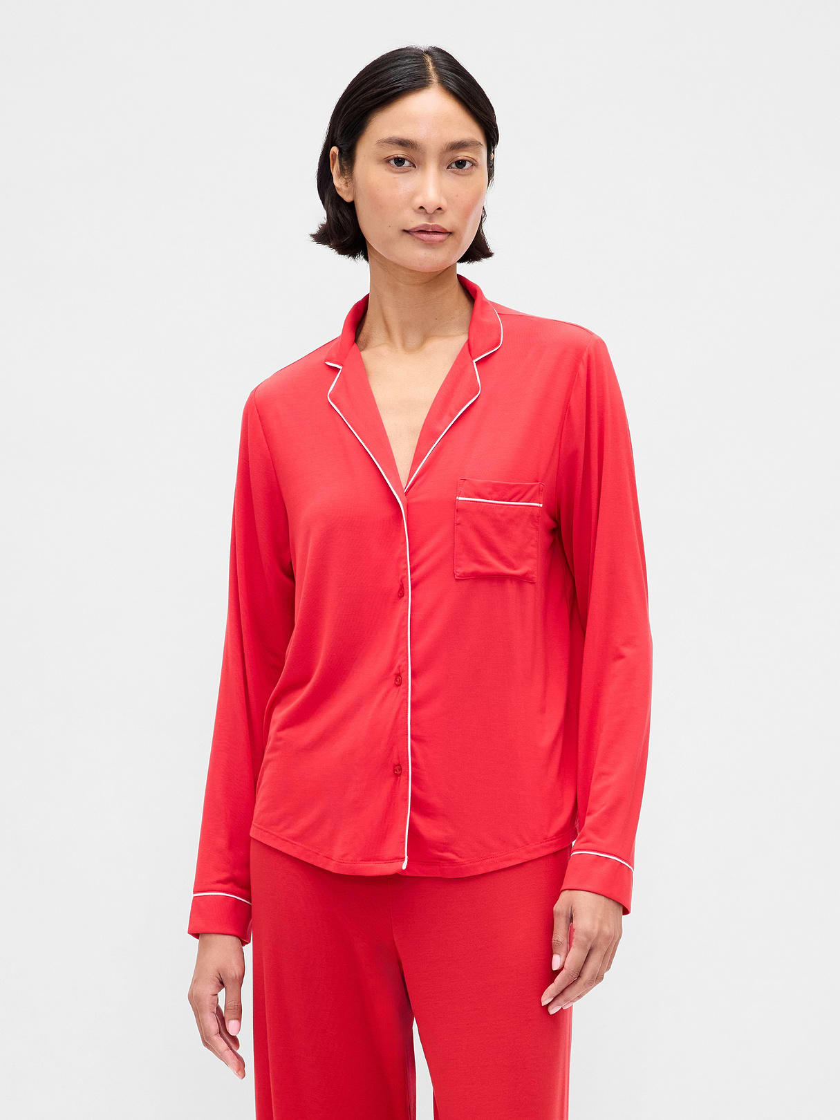 SoftMade Modal PJ Top - Modern red