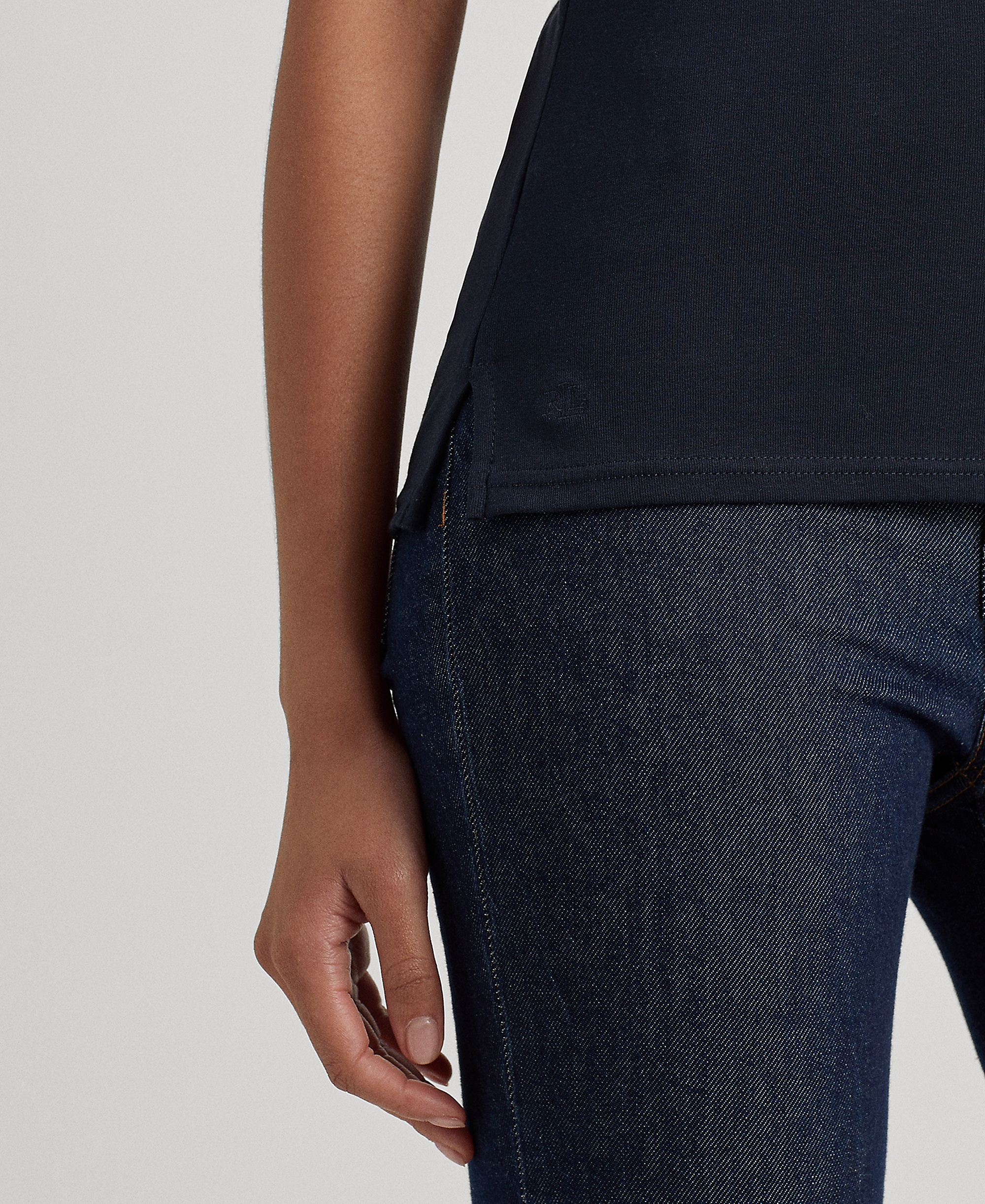 Lauren Ralph Lauren Stretch Boatneck Top - Lauren Navy
