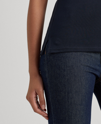 Lauren Ralph Lauren Stretch Boatneck Top - Lauren Navy