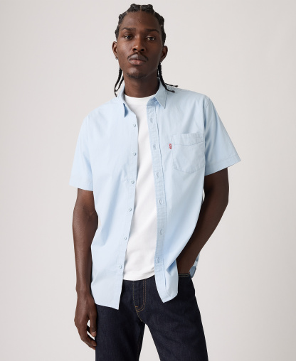 Levi's Men's Classic Pocket Short-Sleeve Shirt - Niagra Mist