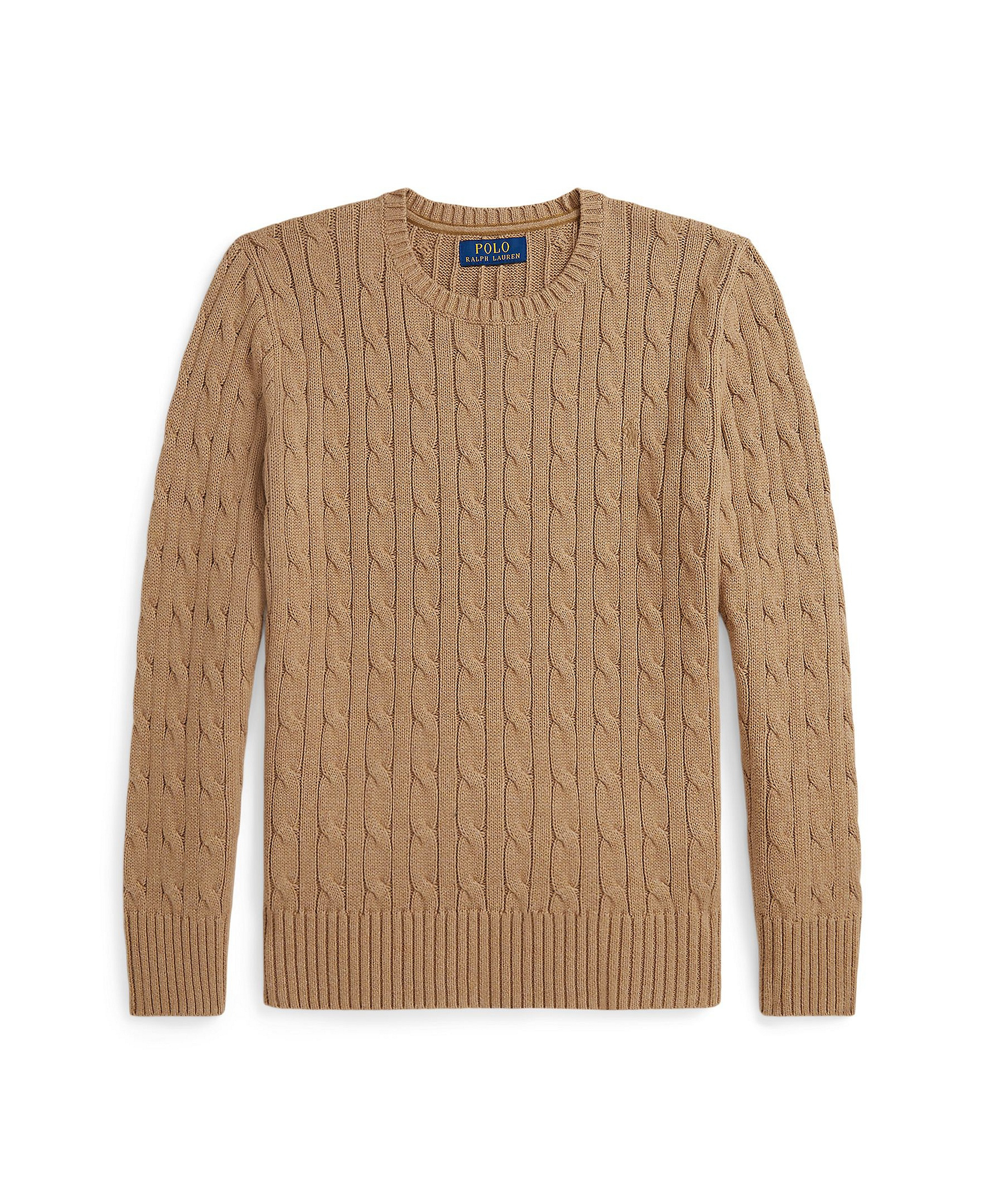 Polo Ralph Lauren Boys' 8-20 Cable-Knit Cotton Sweater - Camel