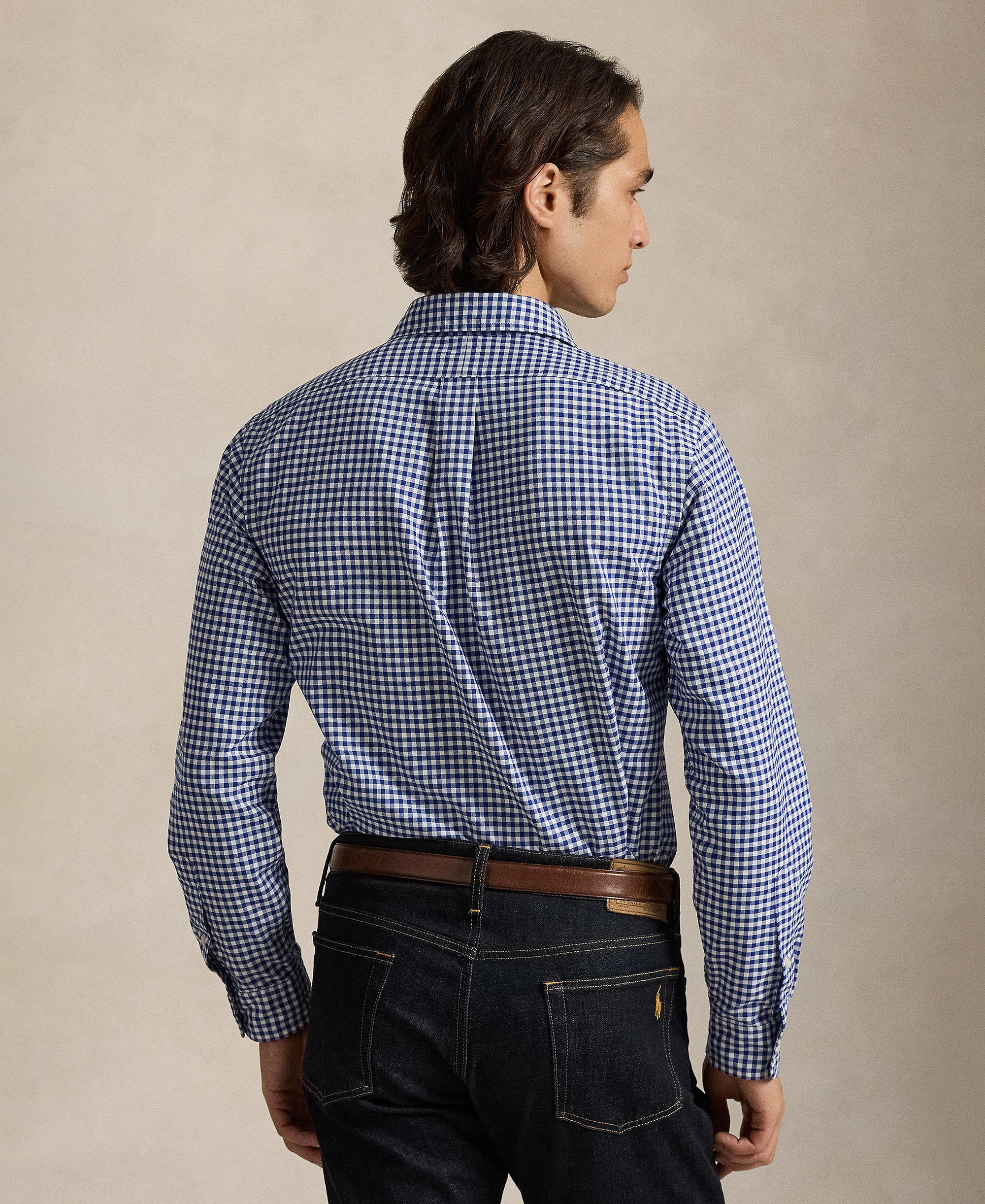 Polo Ralph Lauren Men's Classic-Fit Plaid Brushed Oxford Shirt - Blue/White Check