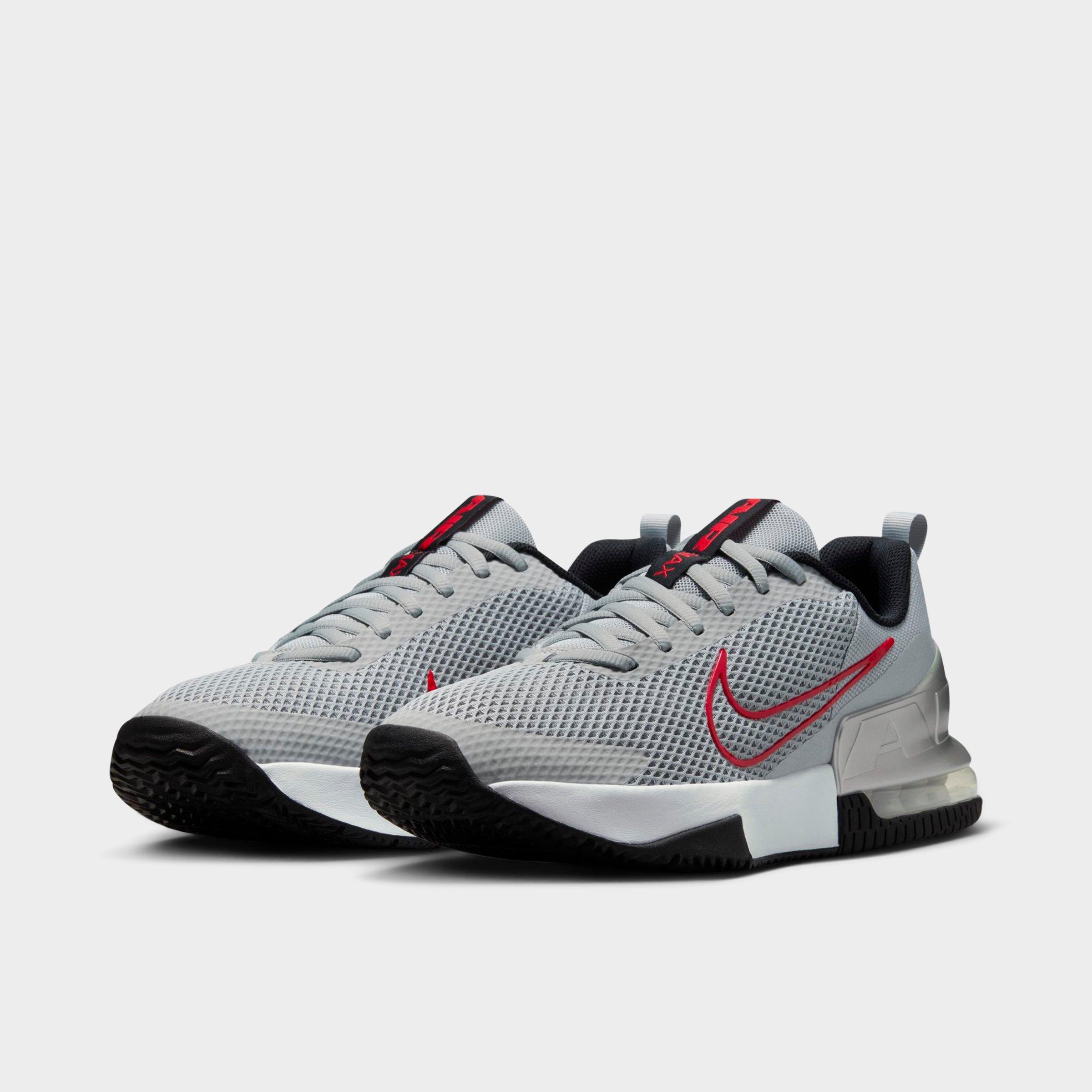 Men's Nithtke Air Max Alpha Trainer 6 Training Shoes - Part 1 - Flat Silver/Metallic Silver/Black/University Red - Both shoes facing left
