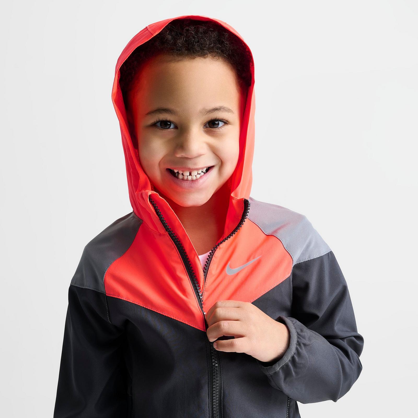 Kids' Toddler Nike Windrunner Jacket and Shorts Set - Dark Smoke Grey/Red
