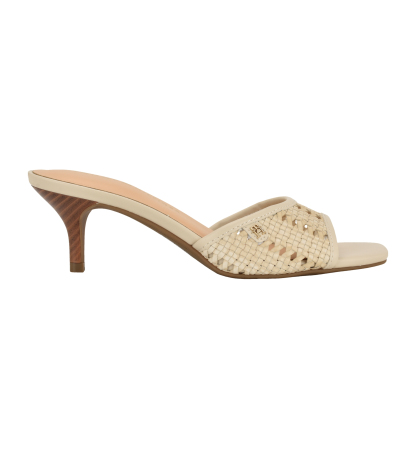 Tommy Hilfiger Women's Claihre Woven Kitten Heel Sandal - Ivory