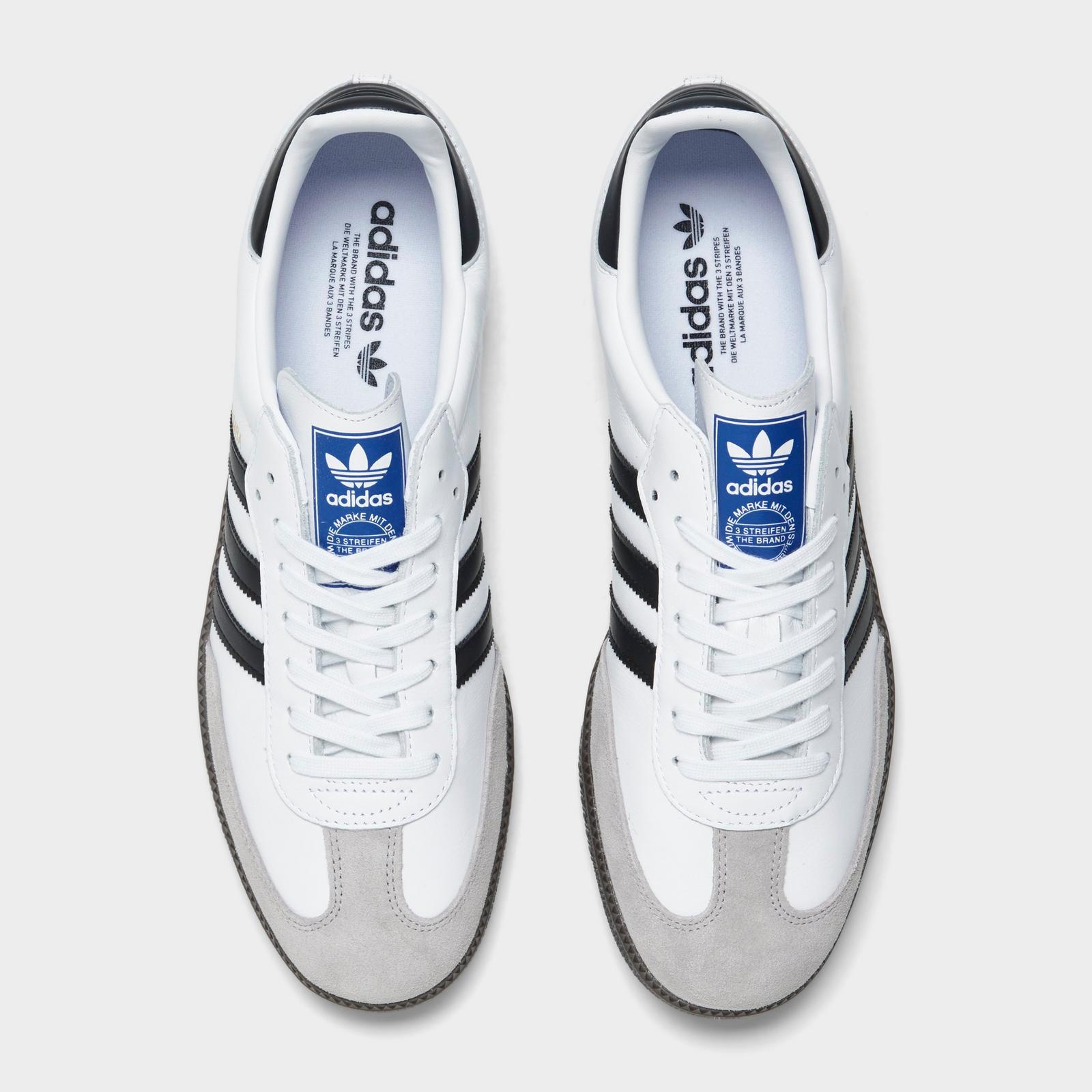 Men's adidas Originals Samba OG Casual Shoes - White/Black/Clear Granite - view 5