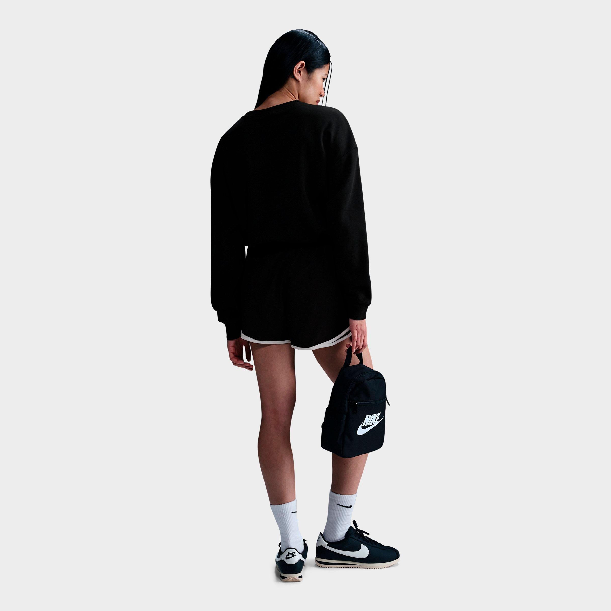Women's Nithtke Sportswear Club Fleece Loose Crewneck Sweatshirt - Black/White