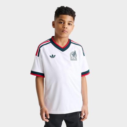 Big Kids' adidas Mexico 2026 Away Replica Soccer Jersey - White - view 1