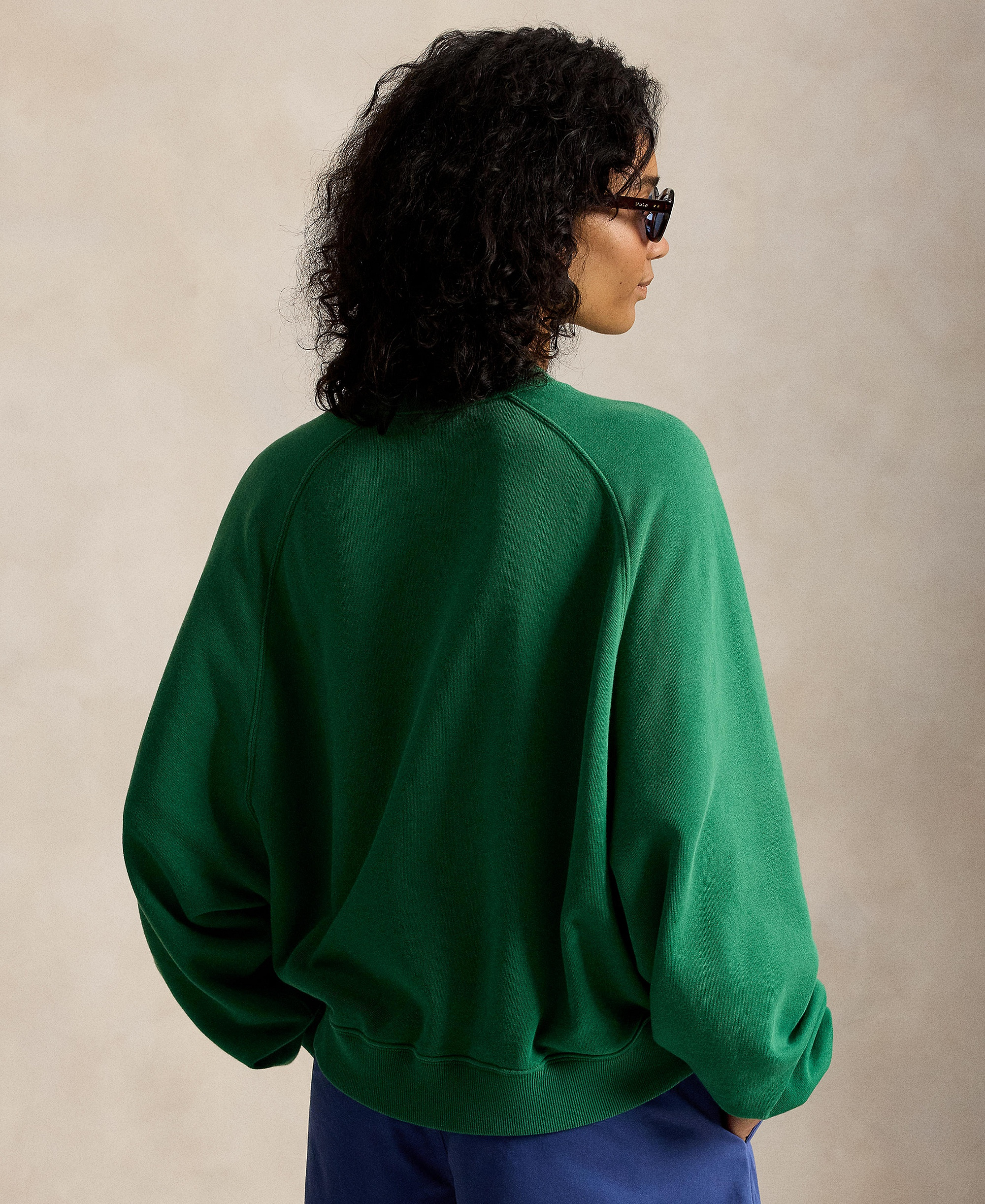 Polo Ralph Lauren Women's Lightweight Fleece Crew Neck Sweatshirt - Fiji Green