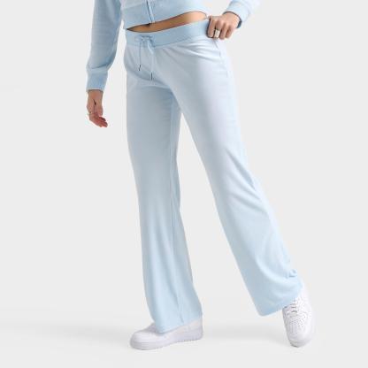 Women's Juicy Couture OG Big Bling Velour Track Pants - Ice Water