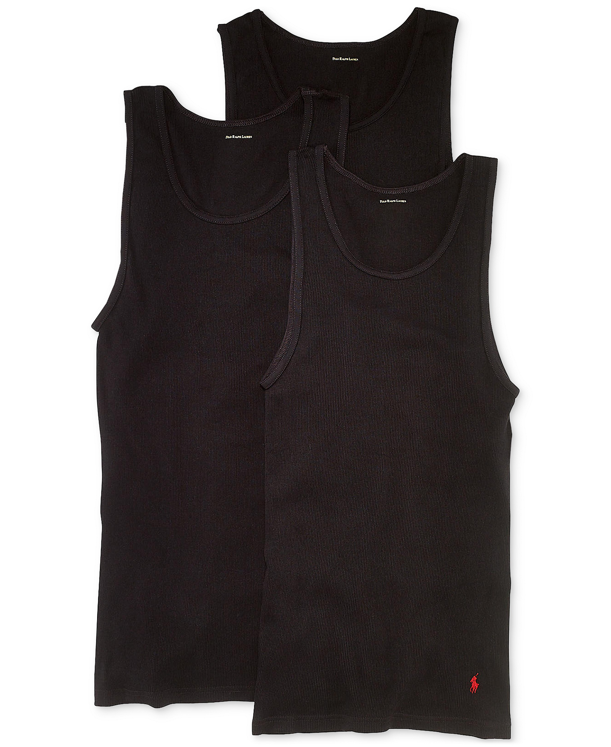 Polo Ralph Lauren Men's 3-Pack Classic-Fit Tank Tops - Polo Black