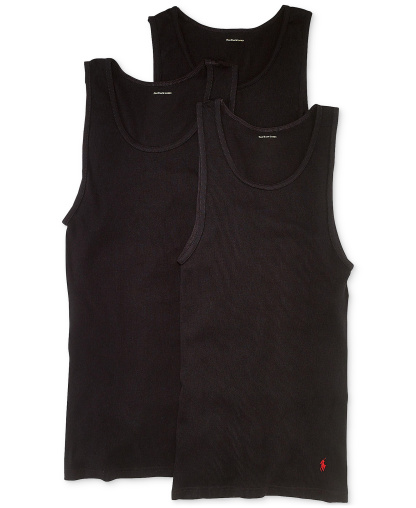 Polo Ralph Lauren Men's 3-Pack Classic-Fit Tank Tops - Polo Black