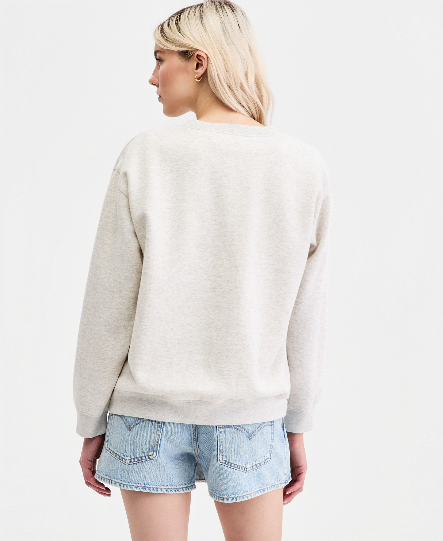 Levi's Women's Everyday Crewneck Sweatshirt - Crew Fresh Coast Oatmeal Heather Gray