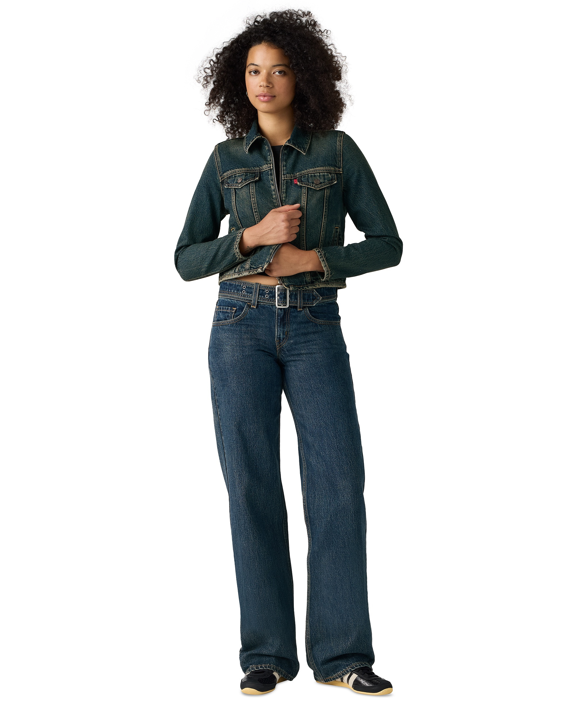 Levi's Women's Belted Superlow Loose Jeans - Silver Lode