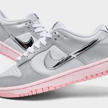 Women's Nike Dunk Low LX Casual Shoes - Photon Dust/Pink Foam/Medium Soft Pink/Metallic Silver