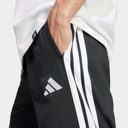Men's adidas 3-Stripes Tricot Open Hem Track Pants - Black