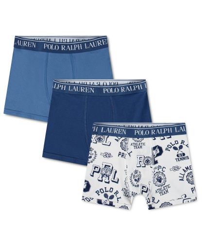 Polo Ralph Lauren Boys' 8-20 Cotton Stretch Boxer Briefs, 3-Pack - Nevis