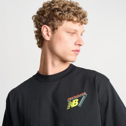 Men's New Balance Classic Tri-Logo Heat Map T-Shirt - Black - view 6