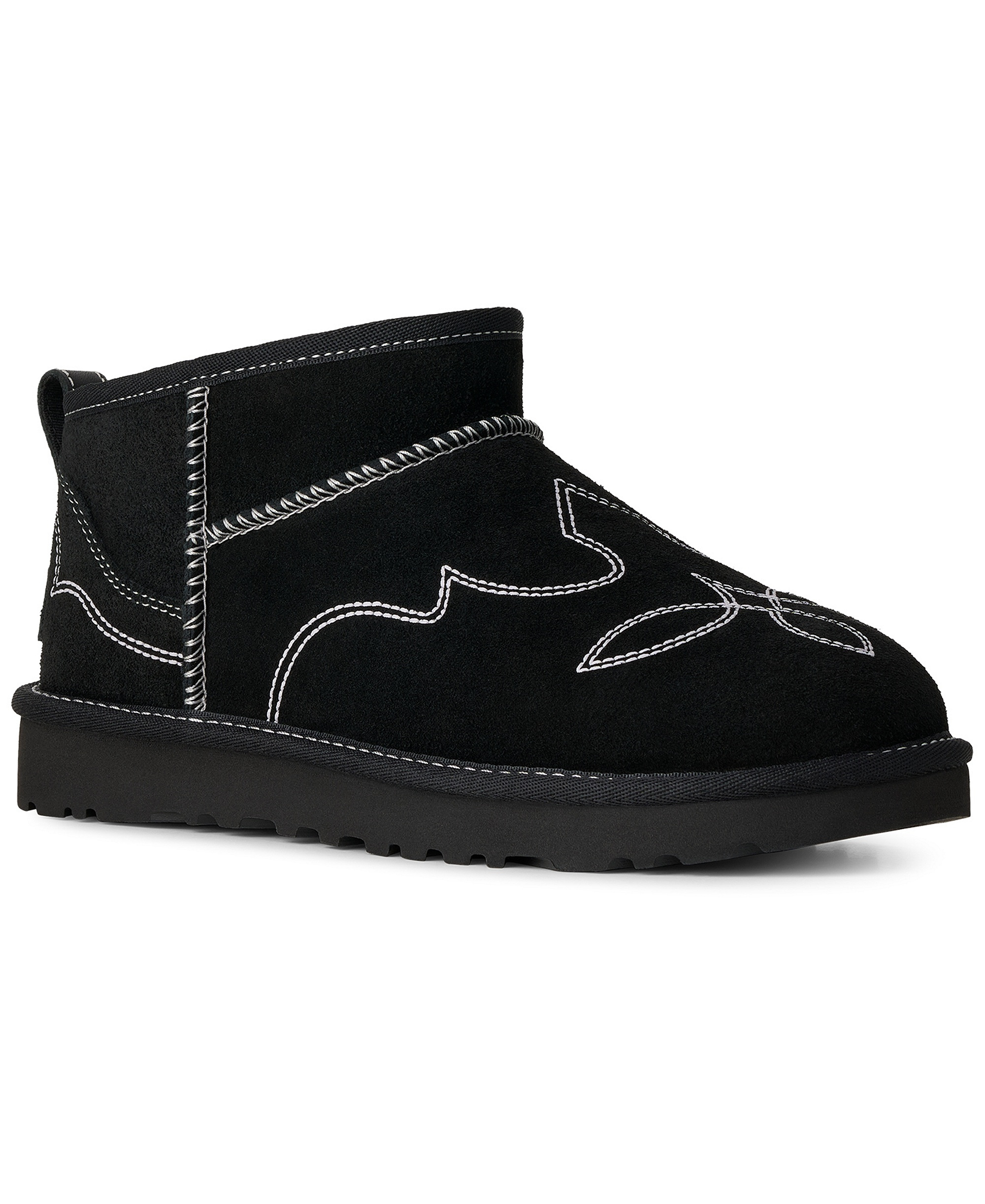 UGG® Women's Classic Ultra Mini Western Slip-On Booties - Black