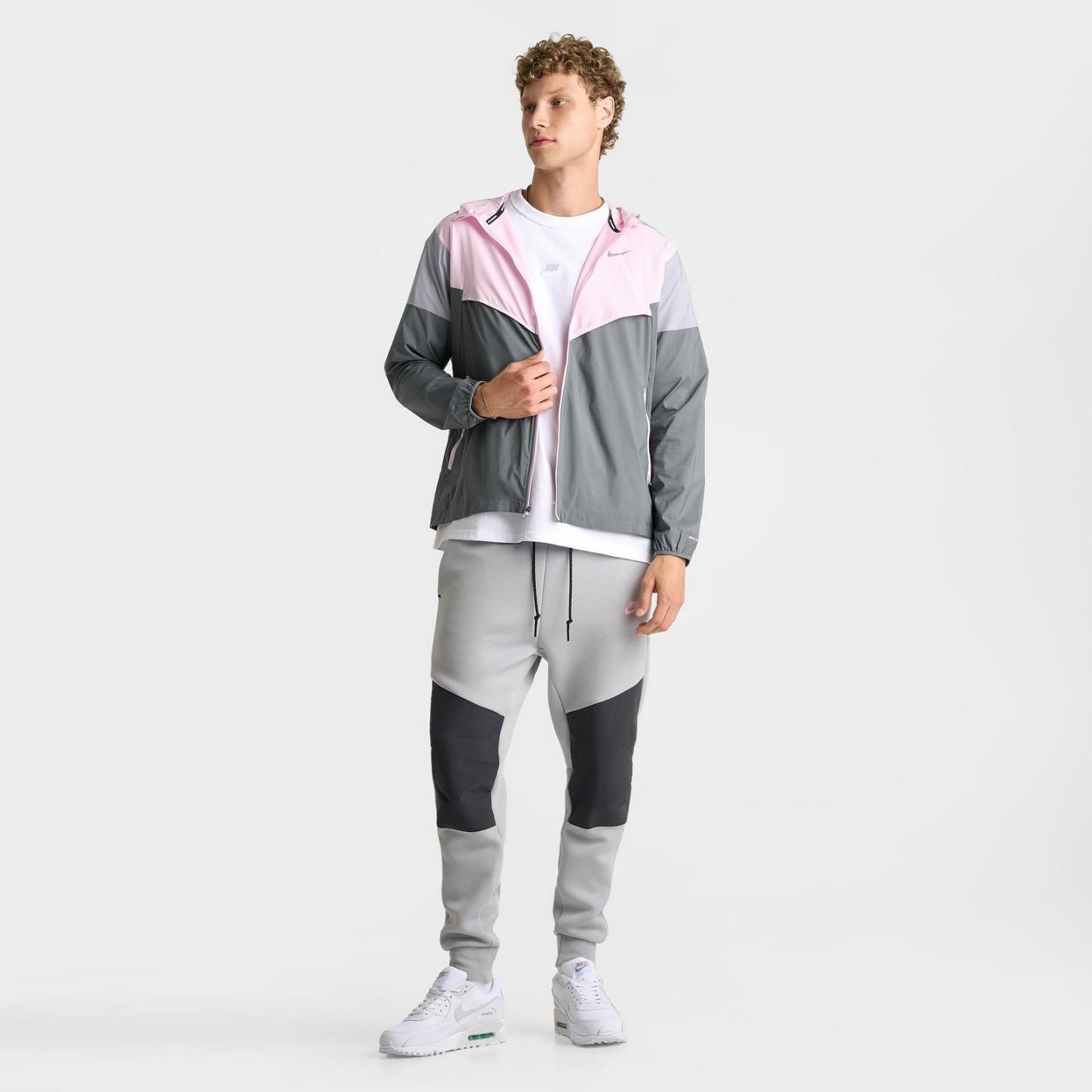 Men's Nike Impossibly Light Windrunner Running Jacket - Smoke Grey/Pink Foam/Wolf Grey