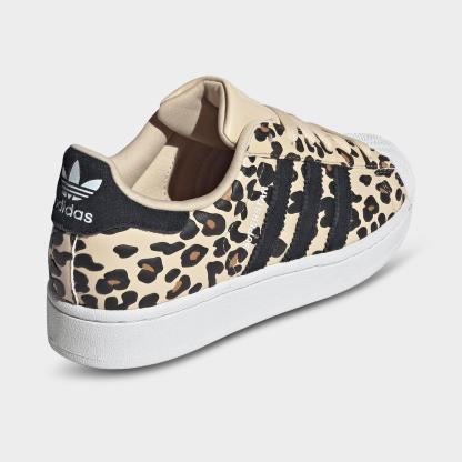 Big Kids' adidas Originals Superstar II Casual Shoes - Sand Strata/Black/White - Back view