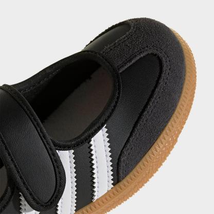 Girls' Little Kids' adidas Originals Samba Jane Casual Shoes - Core Black/Cloud White/Gum - Detail shot