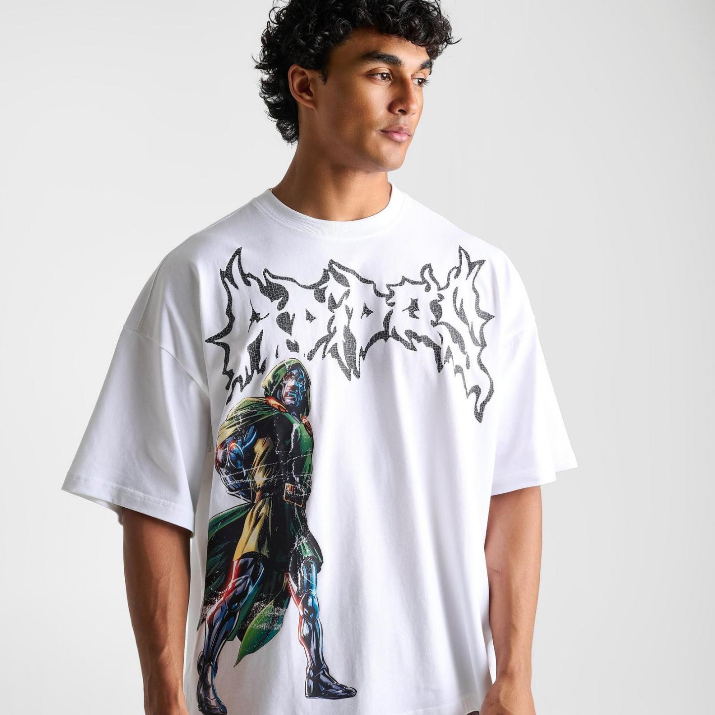 Men's adidas x Marvel Doom Graphic T-Shirt - White - view 5
