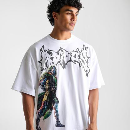 Men's adidas x Marvel Doom Graphic T-Shirt - White - view 5