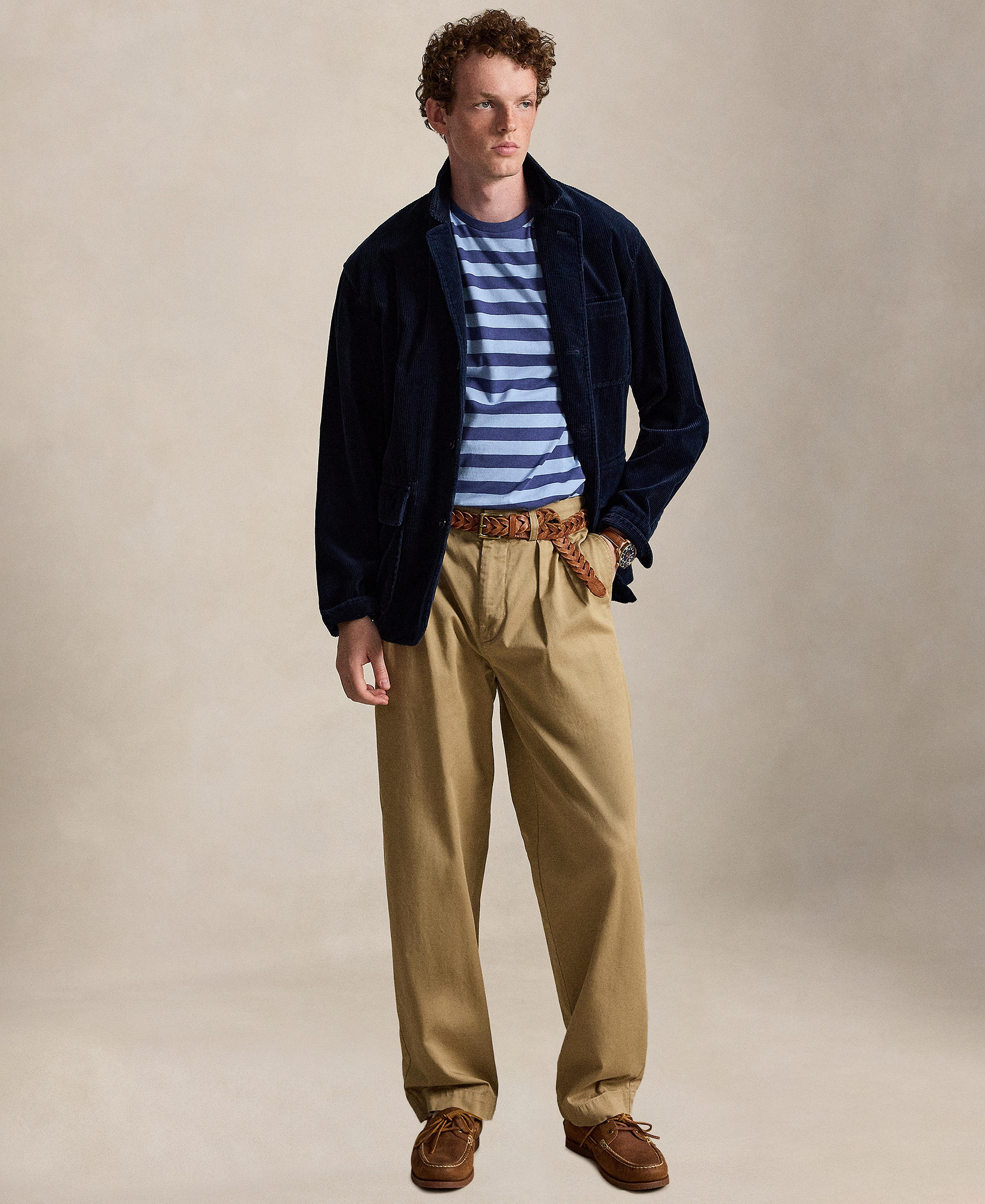 Polo Ralph Lauren Men's Classic-Fit Stripe T-Shirt - Chambray Blue/Light Navy