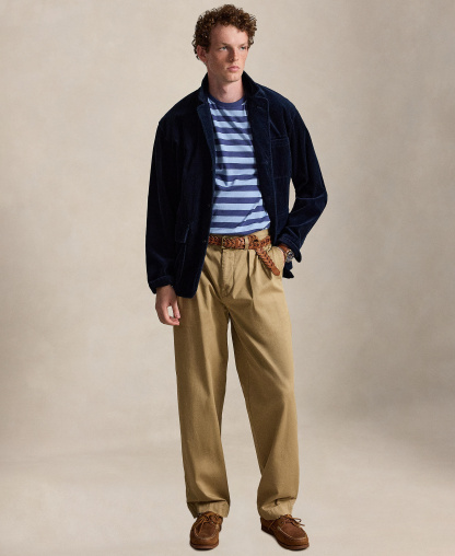 Polo Ralph Lauren Men's Classic-Fit Stripe T-Shirt - Chambray Blue/Light Navy