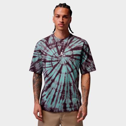 Men's Jordan Brooklyn Tie-Dye Festival T-Shirt - Green Glow/Pale Ivory - view 1