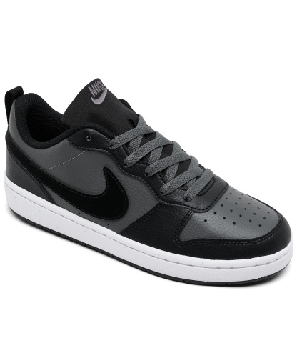 Nike Big Kids Court Borough Low Recraft Lifestyle Sneakers from Finish Line - Iron Gray, White, Black