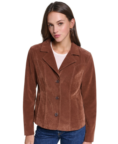 Levi's Women's Fitted Faux Suede Blazer - Maple