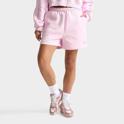Women's New Balance Piped Fleece Shorts - Light Raspberry - view 1