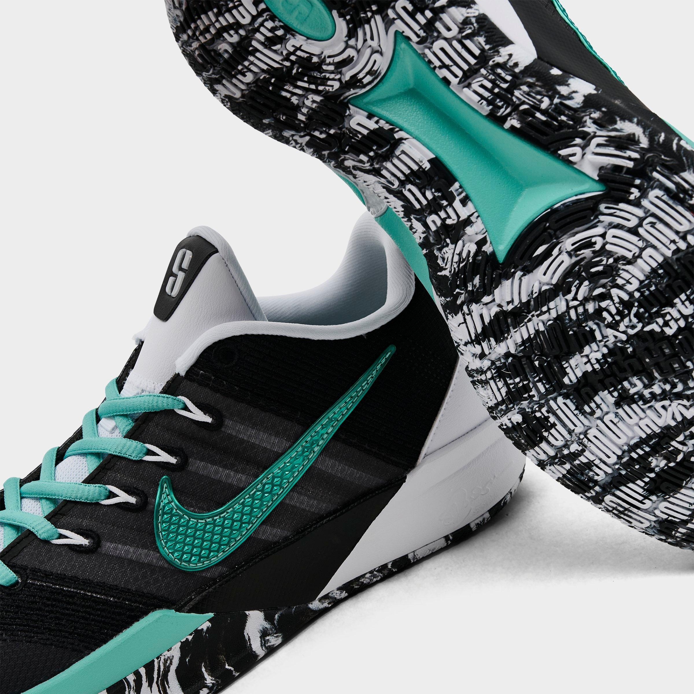 Big Kids' Nithtke Sabrina 3 Basketball Shoes - Black/White/Mint - Detail shot
