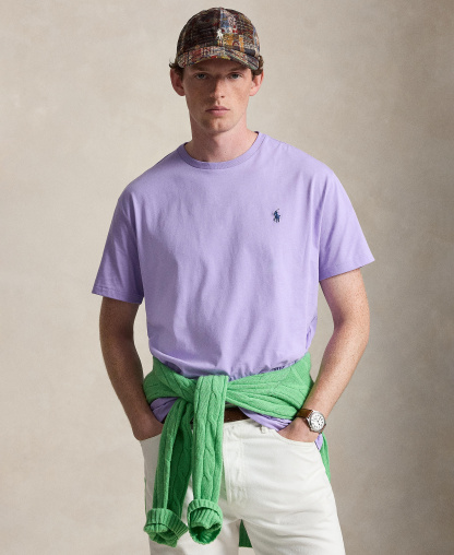 Polo Ralph Lauren Men's Embroidered Pony Classic-Fit T-Shirt - Powder Purple