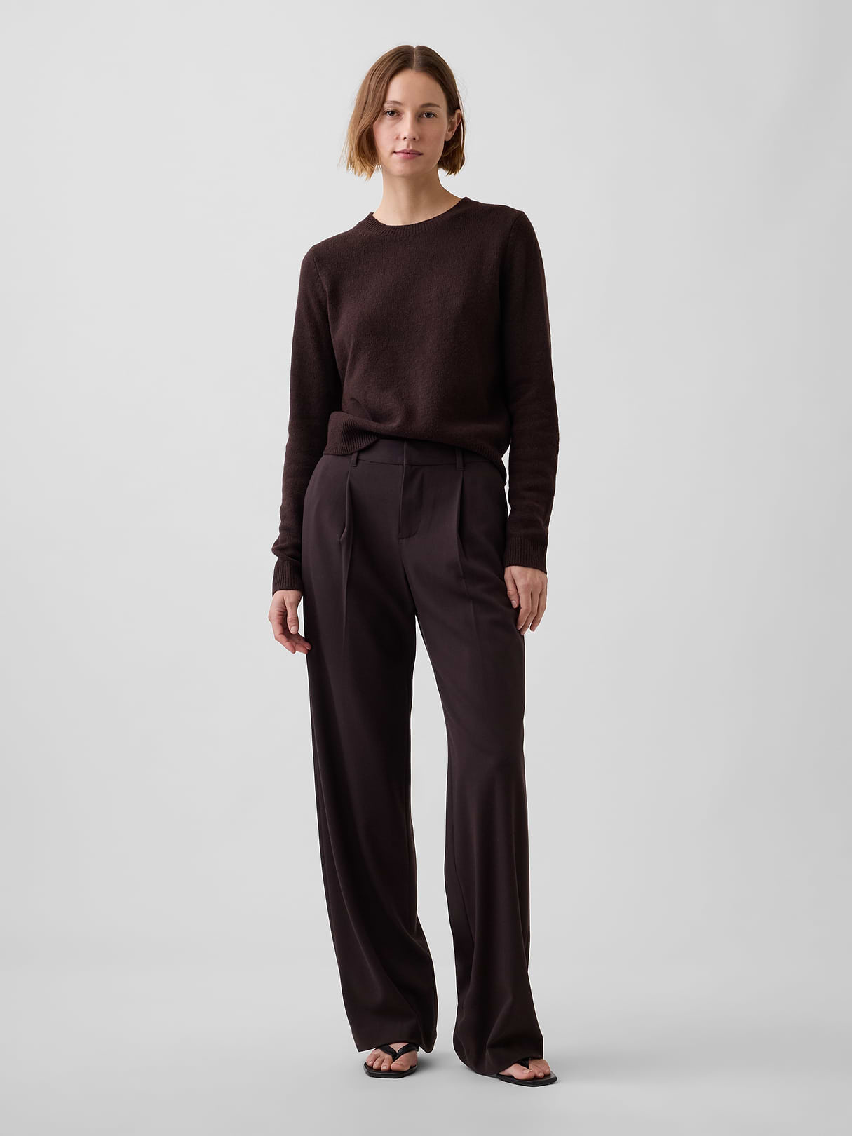 CashSoft Crew Sweater - Terra brown heather