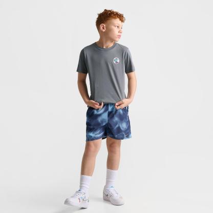 Big Kids' Nithtke Sportswear World T-Shirt - Smoke Grey
