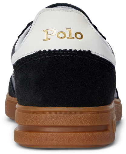 Polo Ralph Lauren Men's Bedford Leather & Suede Sneakers - BLACK/WHITE