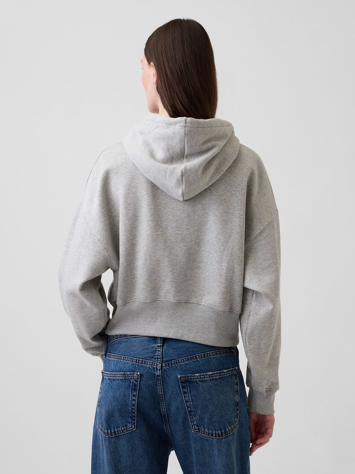 VintageSoft Wedge Zip Hoodie - Light heather grey
