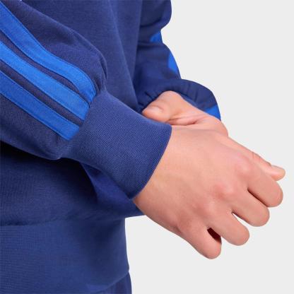Men's adidas Essentials 3-Stripes Fleece Crewneck Sweatshirt - Dark Blue/Team Royal Blue