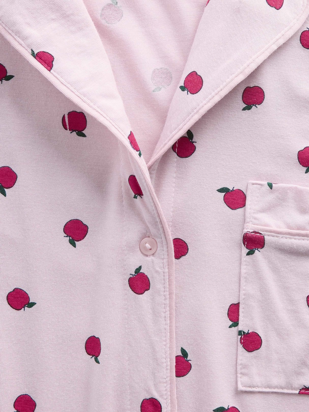 SoftMade Modal PJ Top - Pink apple print