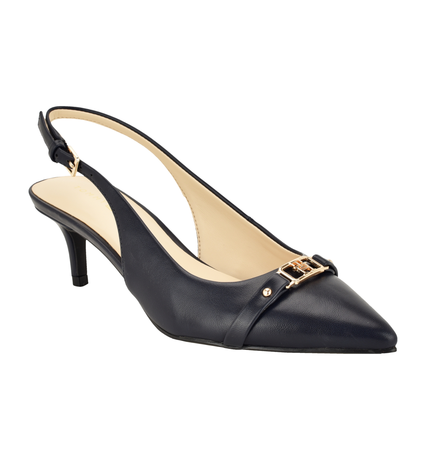 Tommy Hilfiger Women's Totale Kitten Heel Slingback Dress Pumps - Dark Blue