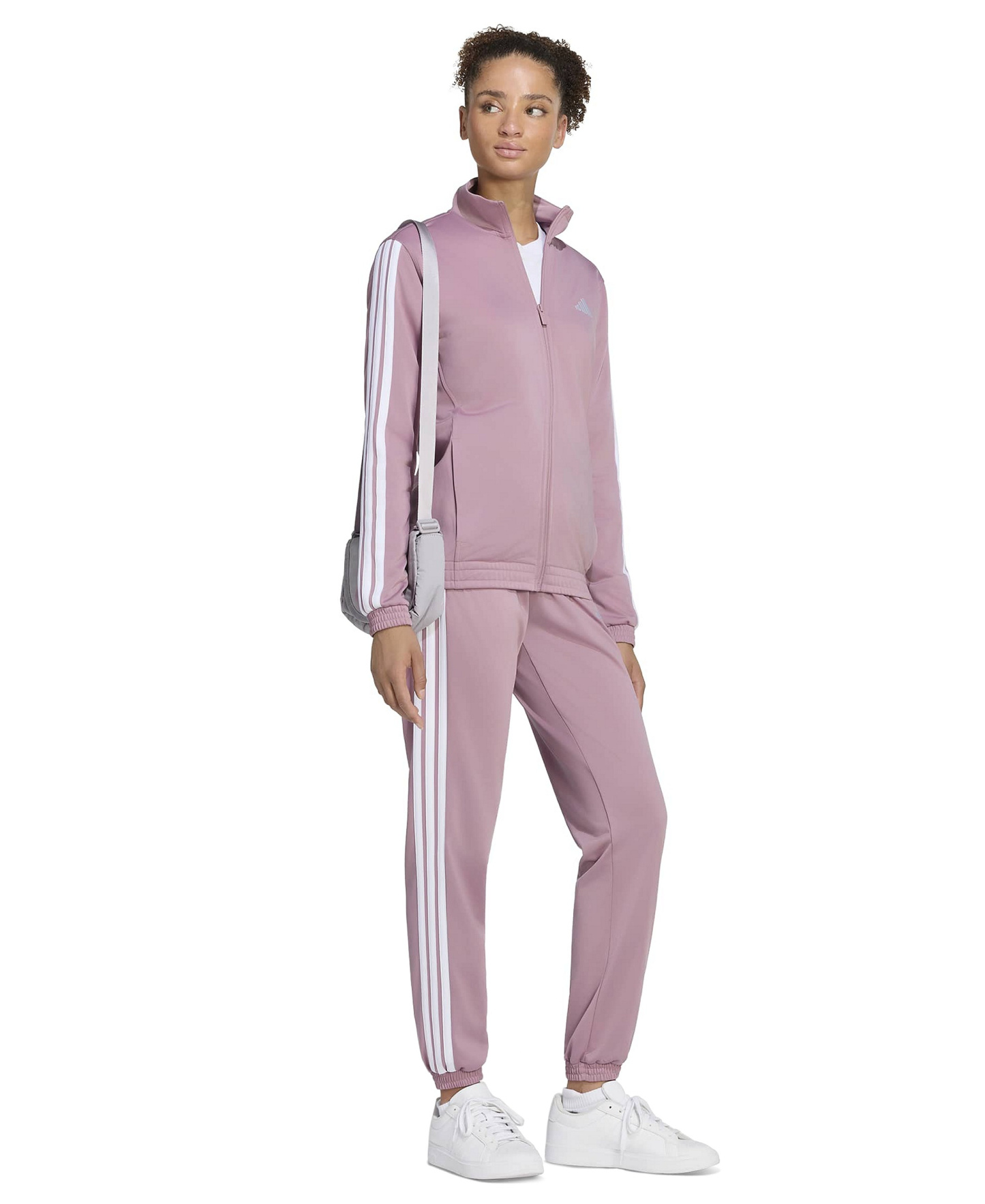 adidas Women's Tricot 3-Stripes Track Pants - Magic Mauve/white