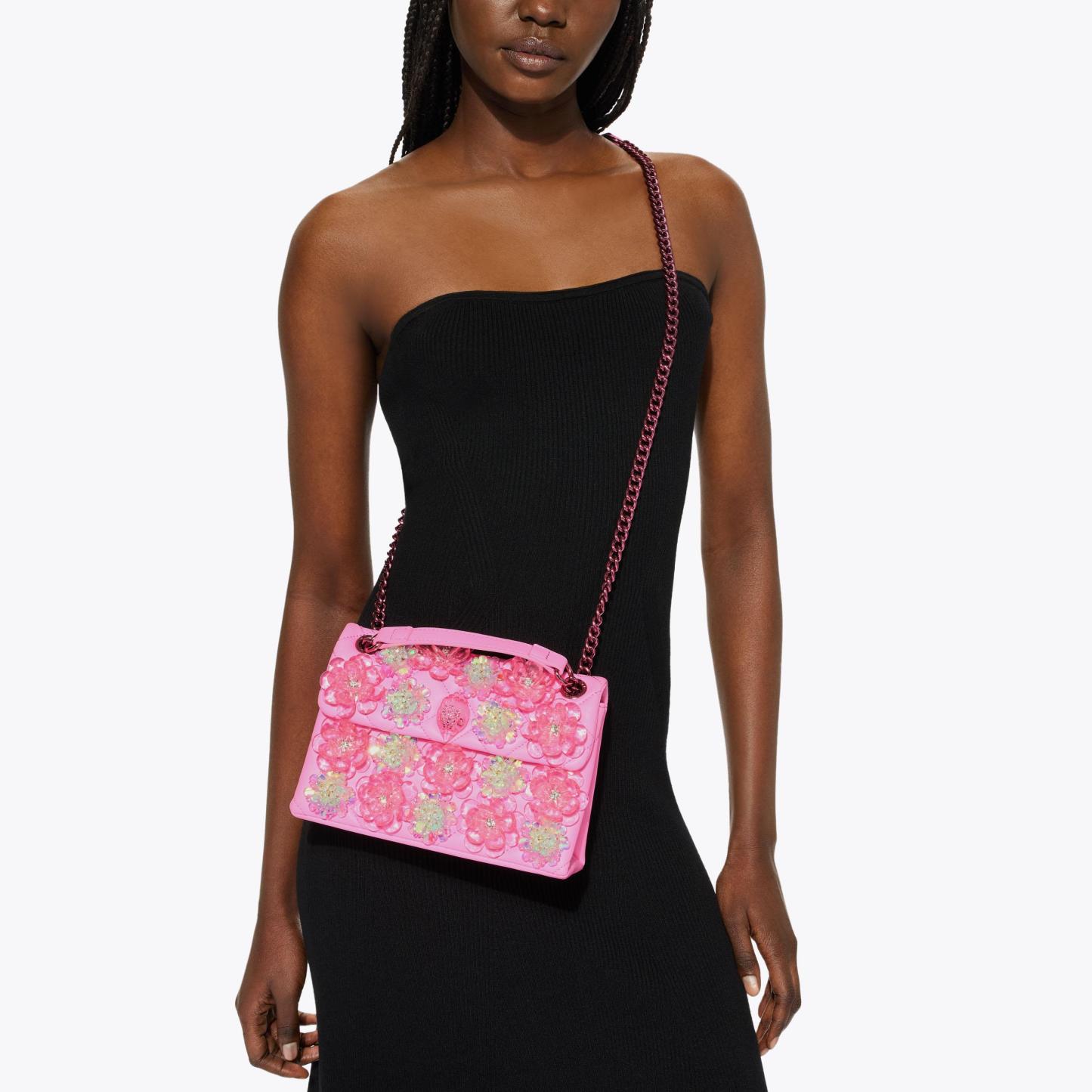 Kurt Geiger London Medium Kensington Flower Bag - Pink - view 7